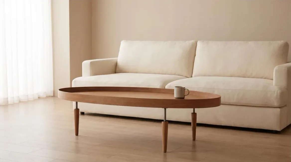 Mesa de Centro Oval 119 cm Alta | Volume A