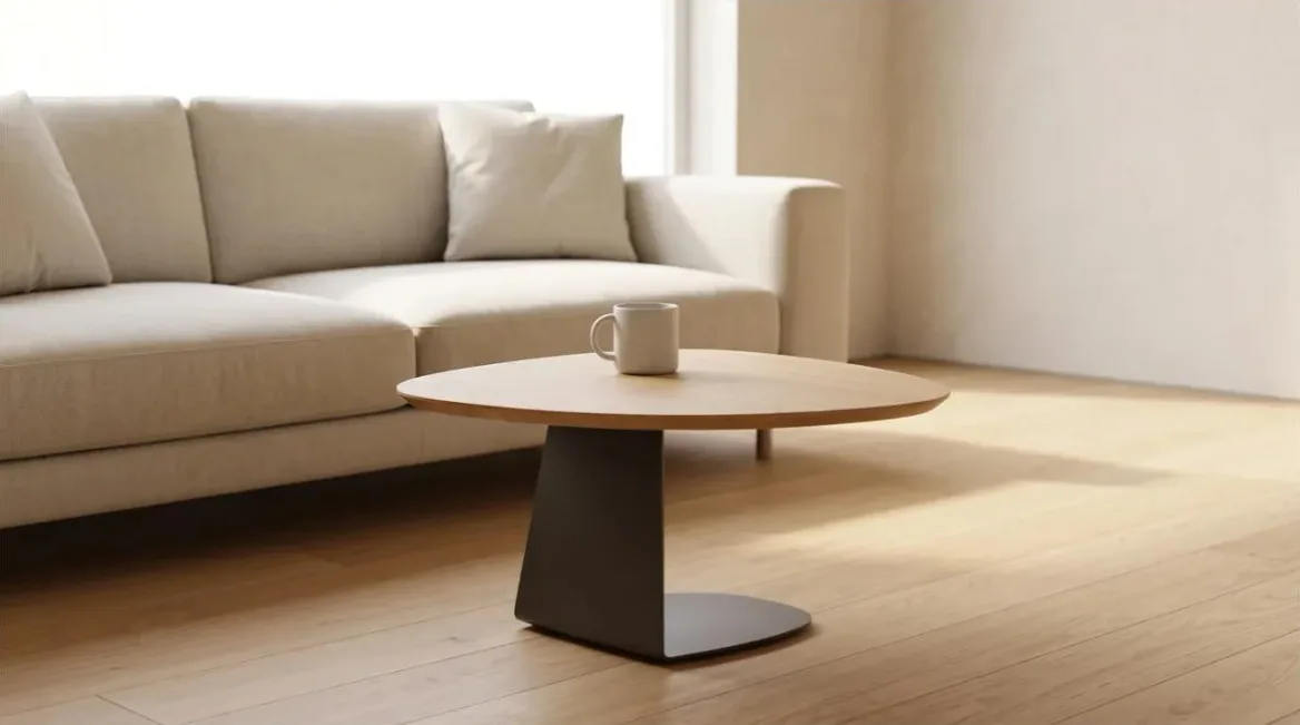 Mesa Lateral Orgânica em Madeira 35 cm | Volume A