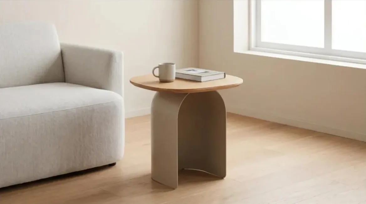 Mesa de Apoio em Metal e Madeira 50 cm | Volume A